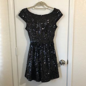 Fit and Flare Sequin Dress